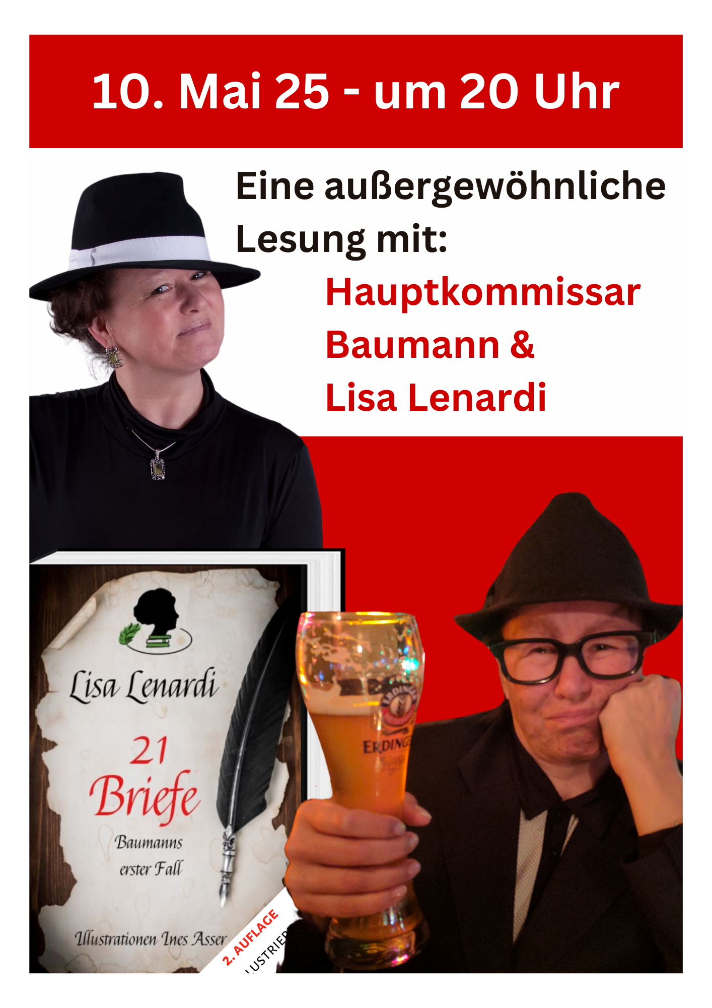 SCHWERIN - Café Löwenherz- 21 Briefe Baumanns erster Fall